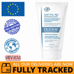 Ducray Kertyol PSO Shampoo for skin prone to psoriasis, 125 ml — Made in France — Free Delivery