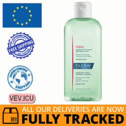 Ducray Sabal, sebum reducing shampoo for oily hair, 200 ml — Made in France — Free Delivery