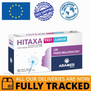 Hitaxa Fast Junior 10 tablets — Made in Poland by Adamed — Free Delivery