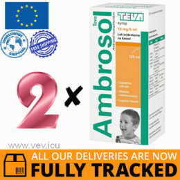 2 x AMBROSOL SYROP 15MG/5ML 120ML - MADE IN POLAND - FREE SHIPPING