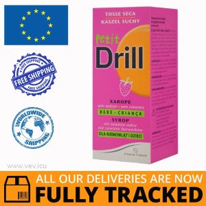 Petit Drill Dry Cough Syrup For Children 125ml — Made in France — Free Delivery