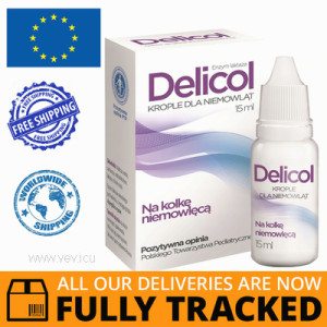 DELICOL (ENZYME LACTASE) BABY DROPS 15ML - MADE IN POLAND - FREE SHIPPING DELICOL (ENZYME LACTASE) BABY DROPS 15ML - MADE IN POLAND - FREE SHIPPING