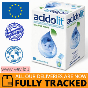 Acidolit apple flavor 10 sachets — Made in Poland by Polpharma — Free Delivery