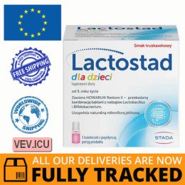 Lactostad for children from 3 years, strawberry flavor, 5 x 7 ml — Made in Poland — Free Delivery