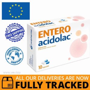 ENTERO ACIDOLAC 10 CAPS — MADE IN POLAND —  FREE SHIPPING