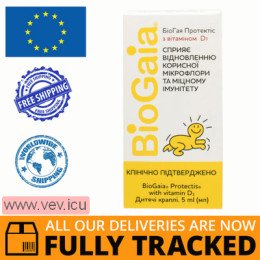 BioGaia Protectis with vitamin D3, drops  5 ml — Made in Sweden — Free Delivery