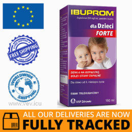 IBUPROM FOR CHILDREN FORTE 200MG 150ML — MADE IN POLAND — FREE SHIPPING