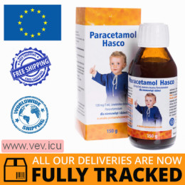Paracetamol Hasco 120mg/5ml, oral suspension for infants and children, orange flavor, 150g — Made in Poland — Free Delivery