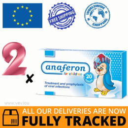 2 x ANAFERON FOR CHILDREN 20 PILLS — MADE IN LITHUANIA — FREE SHIPPING