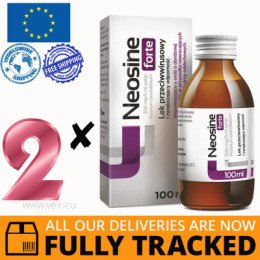 2 x NEOSINE FORTE 0,5 G/5ML 100 ML SYROP — MADE IN POLAND- FREE SHIPPING