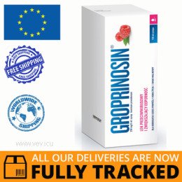 GROPRINOSIN SYROP 150 ml / 5 oz (250mg/5ml) — MADE IN POLAND — FREE SHIPPING