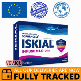 Iskial Immuno Max + Zinc, for children over 6 years of age and adults, 120 capsules — Made in Poland — Free Delivery