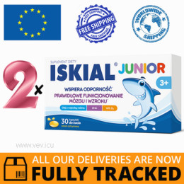 2 x ISKIAL JUNIOR 30 CHEWING CAPS - MADE IN POLAND - FREE SHIPPING 