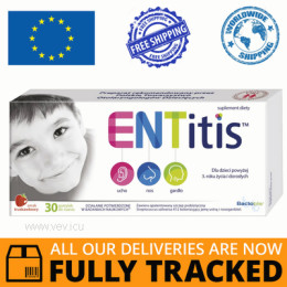 ENTITIS STRAWBERRY 30 TABS — MADE IN POLAND — FREE SHIPPING