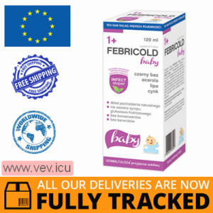Febricold Baby 1+ Syrup 120 ml — Made in Poland — Free Delivery