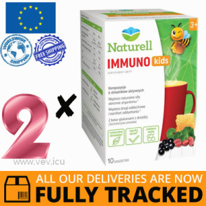 2 x NATURELL IMMUNO KIDS 10 SACHETS - MADE IN POLAND - FREE SHIPPING 