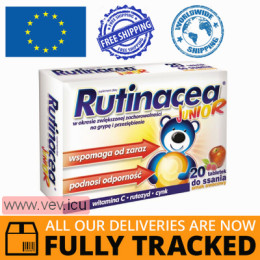 Rutinacea Junior, fruity flavor, 20 lozenges — Made in Poland by Aflofarm — Free Delivery