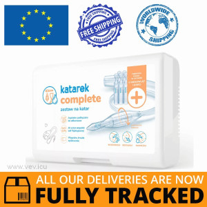 Katarek Complete, set for a runny nose, aspirator + saline, 5ml x 10 ampoules — Made in Poland — Free Delivery