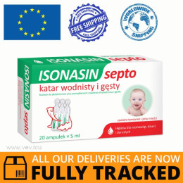 Isonasin Septo, Drops for Runny Nose 20x5ml — Made in Poland — Free Delivery