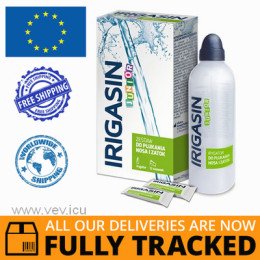 IRIGASIN JUNIOR SET FOR RINSING THE NOSE AND SINUSES IN CHILDREN, IRRIGATOR + 12 SACH - MADE IN POLAND - FREE SHIPPING