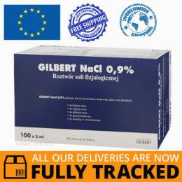 GILBERT NaCl 0,9% 100 PCS. x 5ML - MADE IN POLAND - FREE SHIPPING