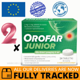 2 x OROFAR JUNIOR 24 TABS — MADE IN SWITZERLAND — FREE SHIPPING