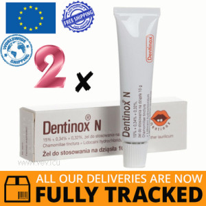 2 x DENTINOX N GEL 10G — MADE IN GERMANY — FREE SHIPPING