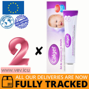 Calgel, gel for use on gums for children from 3 months 2p x 10g  — Made in Poland — Free Delivery