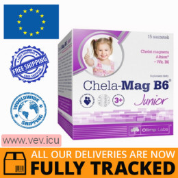 Olimp Chela-Mag B6 Junior, for children over 3 years old, 5 g x 15 sachets — Made in Poland — Free Delivery