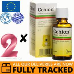 2 x CEBION 0,1G/1ML 30ML DROPS - MADE IN GERMANY- FREE SHIPPING