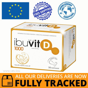 Ibuvit D 1000 30 capsules — Made in Poland by Polpharma — Free Delivery