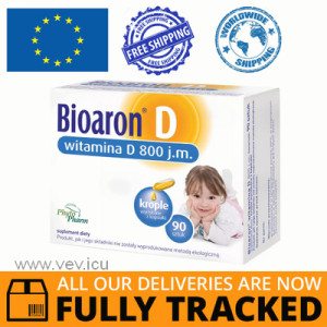 Bioaron Vitamin D 800IU 90 capsules — Made in Poland — Free Delivery
