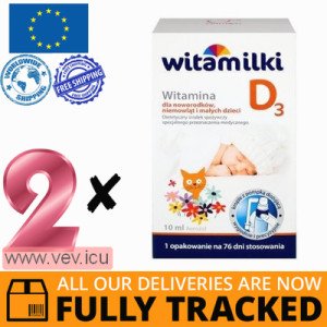 Witamilki Vitamin D3 Drops 2p x 10 ml — Made in Poland — Free Delivery