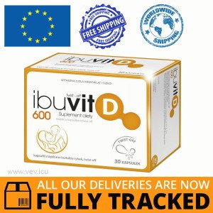 Ibuvit D 600 30 capsules — Made in Poland by Polpharma — Free Delivery