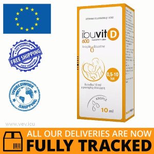 Ibuvit D 600 oral drops 10ml — Made in Poland by Polpharma — Free Delivery