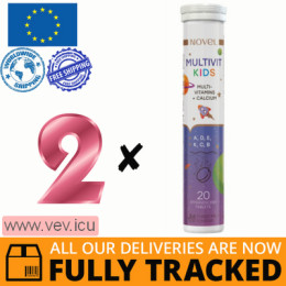 Novel Multivit Kids 2p x 20 effervescent tablets — Made in Slovakia — Free Delivery