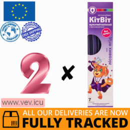 KitVit, Multivitamin with vitamin C, vitamin D and zinc flavor of wild berries straws 2p x 7 pcs — Made in Hungary — Free Delivery