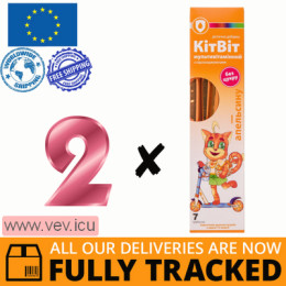 KitVit, Multivitamin with vitamin C, vitamin D and zinc orange flavor straws 2p x 7 pcs — Made in Hungary — Free Delivery