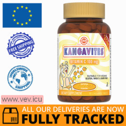 Solgar Kangavites with vitamin C orange flavor 90 tablets — Made in USA — Free Delivery