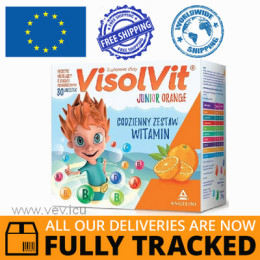 VISOLVIT JUNIOR ORANGE, 30 SACHETS — MADE IN ITALY — FREE SHIPPING