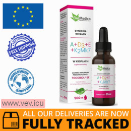 Junior Vitamin synergy A + D3 + E + K2Mk7, 30ml — Made in Poland — Free Delivery