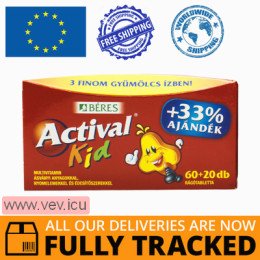 Actival Kid 80 chewable tablets — Made in Hungary — Free Delivery