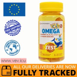 Zest Kids Omega with vitamin C, 30 chewable lozenges — Made in Italy — Free Delivery