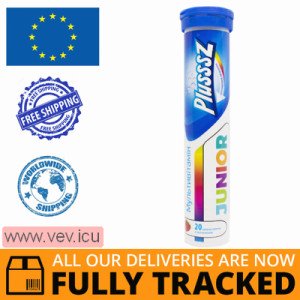 Plusssz Junior, Multivitamins with Vitamin C 20 effervescent tablets — Made in Poland — Free Delivery