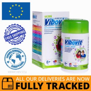 VIBOVIT STUDENT OF VITAMINS AND IRON 30 TABS - MADE IN CZECH REPUBLIC - FREE SHIPPING
