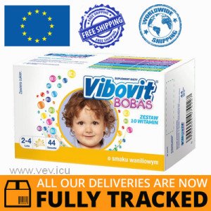 VIBOVIT BOBAS VANILLA FLAVOR 30 SACHETS - MADE IN CZECH REPUBLIC - FREE SHIPPING