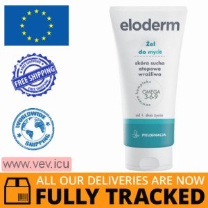 Eloderm Omega 3-6-9, body wash gel for children and adults, 200 ml — Made in Poland by Polpharma — Free Delivery