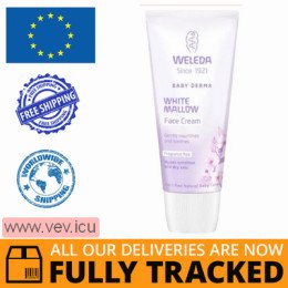 Weleda Baby Derma, face cream, white mallow, sensitive and dry skin, 50 ml — Made in Switzerland — Free Delivery