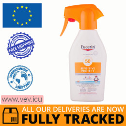 Eucerin Kids Sun Spray, from 1 year old sun protection for safe tanning SPF-50+, 300 ml — Made in Germany — Free Deliver