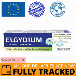 Elgydium, Educational toothpaste for coloring plaque, for children from 7 years, 50 ml — Made in Poland — Free Delivery
